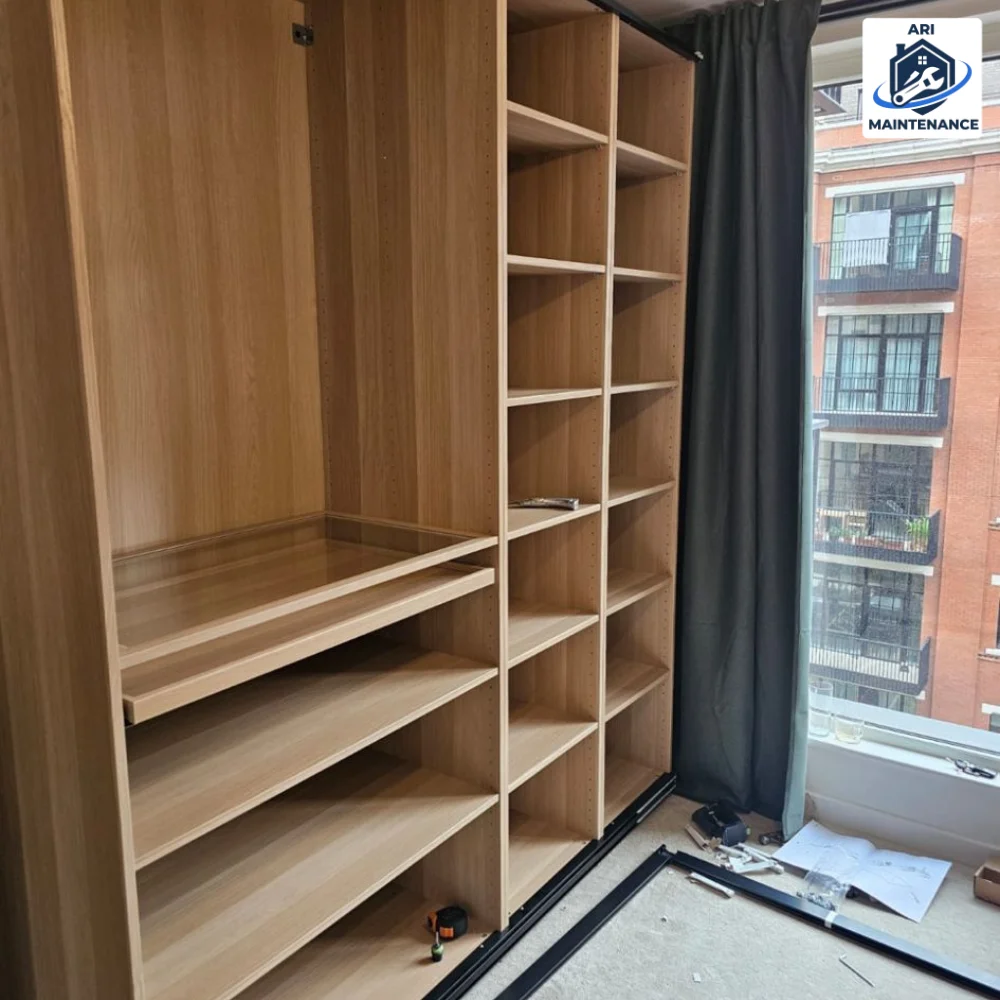 Built-in oak wardrobe install (mid-fit)